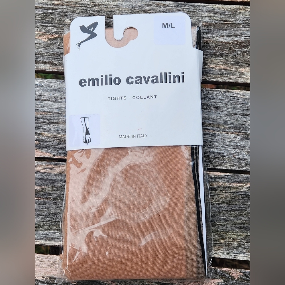 Emilio Cavallini Two Toned Pyramid Tights M/L NEW
